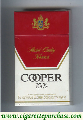 Cooper 100s cigarettes Select Quality Tobaccos